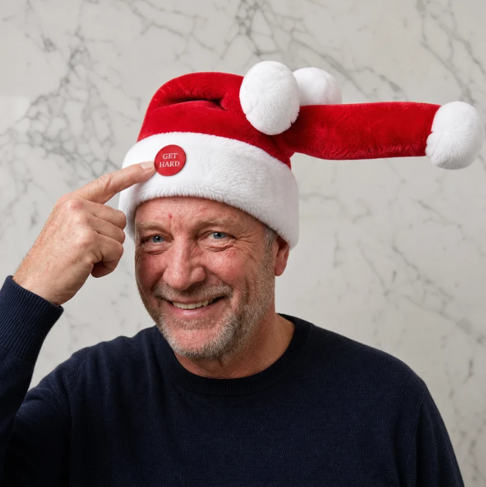 Christmas Hat with a Wiggling Tail